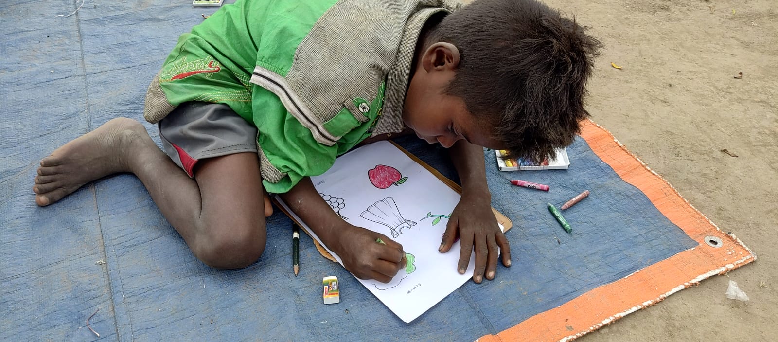 Child drawing - Brickfields